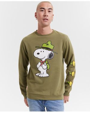 Disney Beagle Scout Snoopy Crewneck Sweatshirt - Green