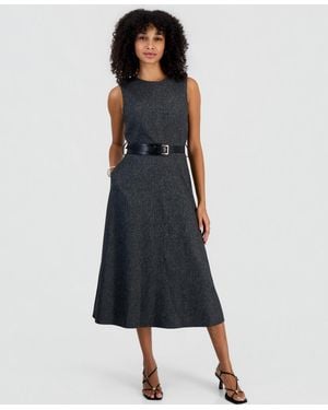 Sam Edelman A-line Crew Neck Sleeveless Midi Dress - Blue