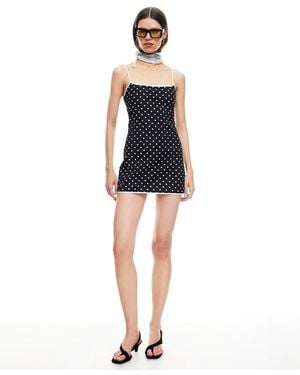Lioness Voyage Polka Dot Print Mini Dress - Black