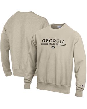 Champion Georgia Bulldogs Reverse Weave Graphic Crewneck Sweatshirt - Gray