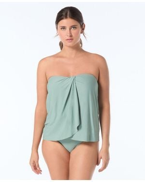 Coco Reef Contours Clarity Bra-sized Bandeau Tankini Top - Green