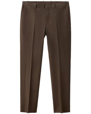 Mango Selection Slim-fit Cotton-lyocell Blend Suit Pants - Brown