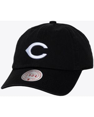 Mitchell & Ness And White Cincinnati Reds 1904 Strapback Adjustable Hat - Black