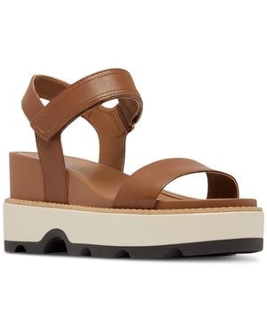 Sorel Joanie Iv Y-strap Wedge Sandals - Brown