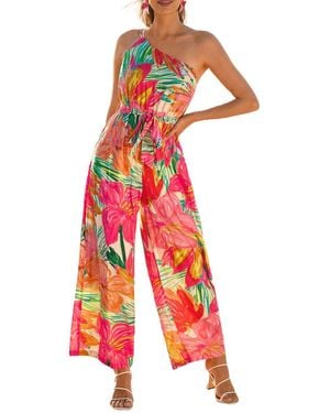 CUPSHE Vines Tropical Jumpsuit - Red