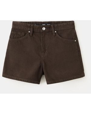 Mango Straight-fit Denim Shorts - Brown