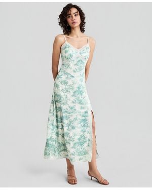 And Now This Printed Lace-trim Maxi Dress - Blue