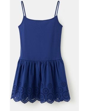 Mango Short Openwork Dress - Blue