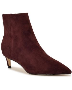 Nine West Brite Kitten Heel Dress Booties - Purple