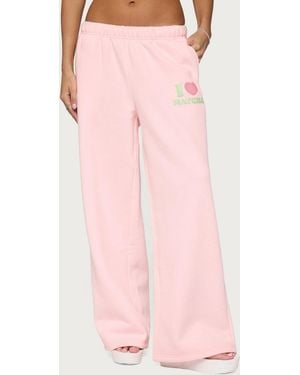 Edikted I Heart Matcha Sweatpants - Pink