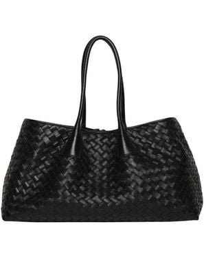 Walter Baker Alina Woven Leather Tote - Black