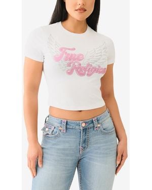 FORD X True Religion クリスタル マスタング ベイビーTシャツ TRUE RELIGION X FORD CRYSTAL MUSTANG BABY TEE | True Religion