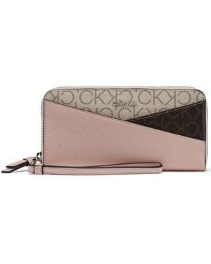 Calvin Klein Audrey Signature Wallet - Natural
