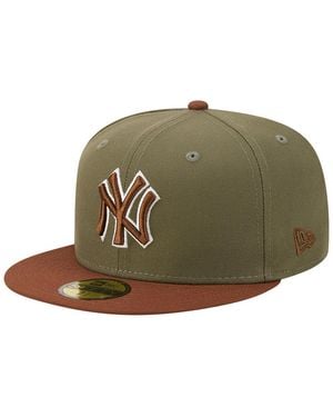 KTZ Olive/brown New York Yankees Color Pack 59fifty Fitted Hat - Green