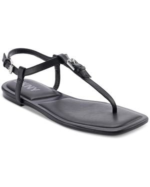 DKNY Datto T-strap Sandals - Metallic