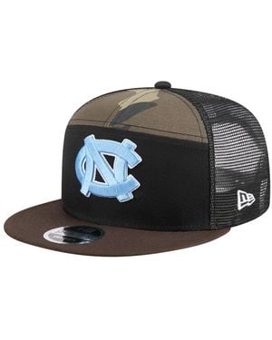 KTZ Black/camo North Carolina Tar Heels Outdoor Wide Panel 9fifty Snapback Trucker Hat