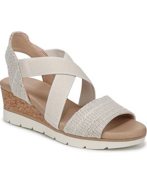 Dr. Scholls Just Cute Strappy Wedge Sandals - White