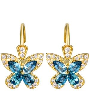 Le Vian Pear-shaped Diamond Sapphire Earrings (1/4 Ct. T.w. - Blue