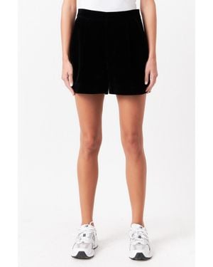 Grey Lab Velvet Short - Black