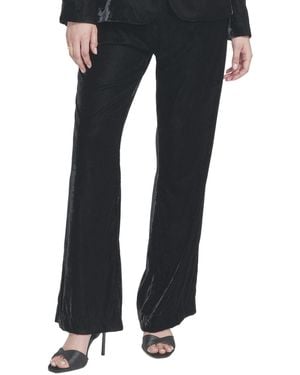 Elle Collection Velvet Suit Pants Wide-leg Pants - Black