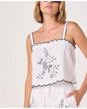 Astr Sadie Sleeveless Top - White