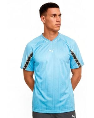 PUMA Embroidered Logo V-neck T-shirt - Blue