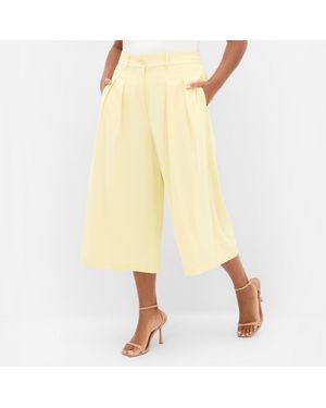 City Chic Plus Size Abbie Crop Pant - Yellow