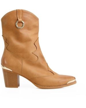 Belle & Bloom Dallas Western Boot - Brown