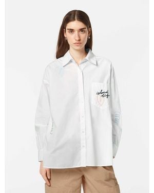 Scotch & Soda Embroidered Poplin Shirt - White