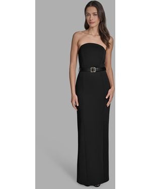 BCBGMAXAZRIA Scuba Belted Maxi - Gray