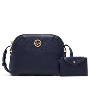 Anne Klein Dome Small Crossbody Handbag - Blue