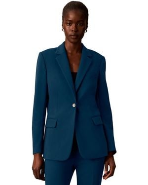 Calvin Klein Notch Collar One-button Jacket - Blue