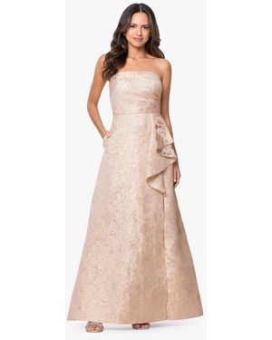 Xscape Petite Sleeveless Strapless Gown - Pink