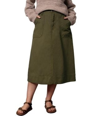 Celtic & Co. Cotton Twill Midi Skirt - Green