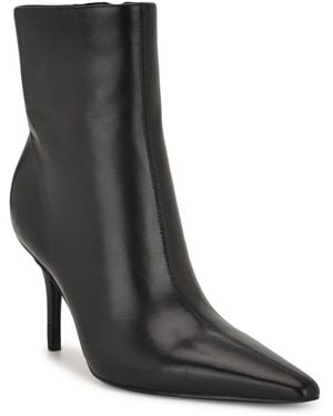 Nine West Ohmy Pointy Snip Toe Stiletto Booties - Black