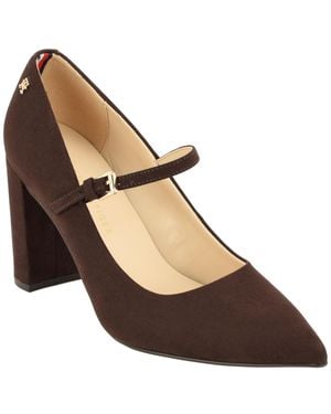 Tommy Hilfiger Aveniz High Block Heel Mary Jane Pumps - Brown