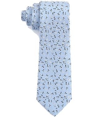 Tom Baine Printed Classic Tie - Blue