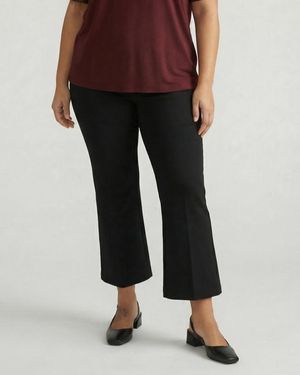 UNIVERSAL STANDARD Plus Size Amaya Ponte Kick Flare Pants - Black