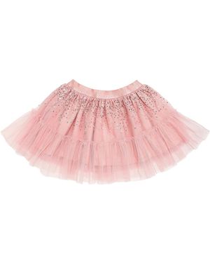 Sweet Wink Little Girls Rose Confetti Tutu Skirt - Pink