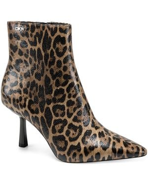 DKNY Niomi Heeled Dress Booties - Brown