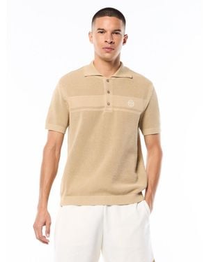 Sergio Tacchini Sabino Knit Polo Shirt - Natural