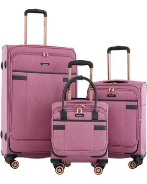 Kensie Hudson Expandable Rolling Softside luggage Set - Purple