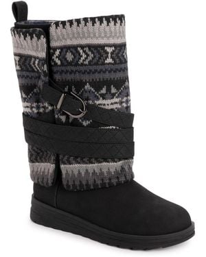 Muk Luks Natalie Nikki Boots - Black