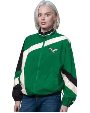 Starter Kelly Green/black Philadelphia Eagles Vintage 1st Quarter Full-zip Windbreaker