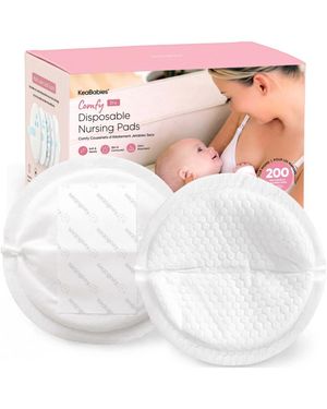 KeaBabies Comfy Dry Disposable Nursing Pads - White