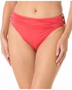 Carmen Marc Valvo Beaded Bikini Bottom - Pink