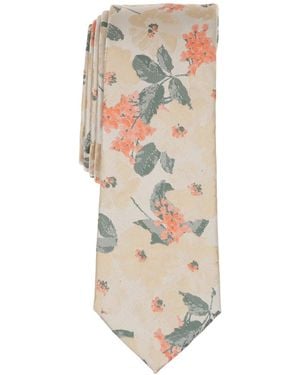 BarIII Bevis Floral Tie - Gray