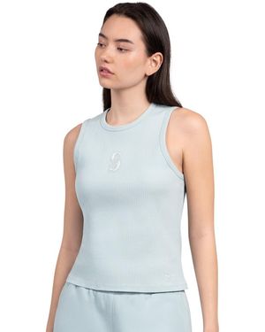 Starter Seattle Mariners Pastels Ribbed Tank Top - Blue