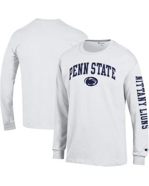 Champion Penn State Nittany Lions Arch Over Logo 2-hit Long Sleeve T-shirt - White