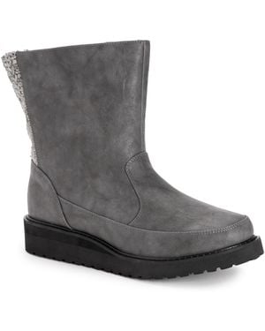 Muk Luks Slope Natalie Boots - Gray